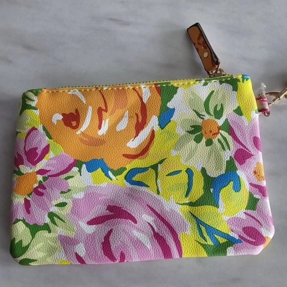 $58 Anne Klein Wristlet Coin Pouch Women Multi Print Colorful New - Picture 5 of 10